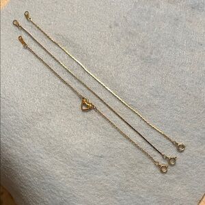 Set of Goldtone Bracelets - small 6-6.5”